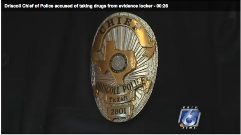 Driscoll Chief of Police accused of taking drugs from evidence locker