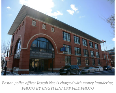 Boston police officer indicted on charges of larceny and money laundering