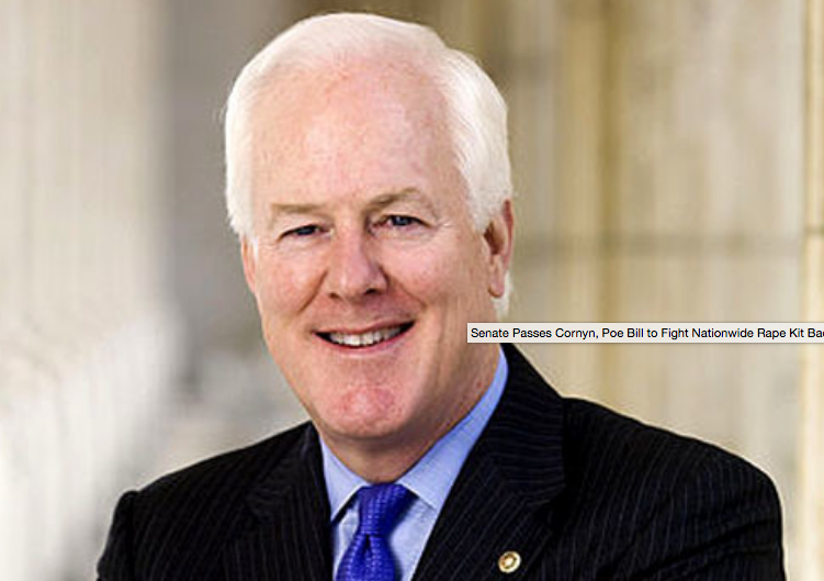 Senate Passes Cornyn, Poe Bill to Fight Nationwide Rape Kit Backlog