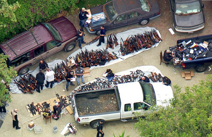 Mystery surrounds 1,000 guns seized at Los Angeles mansion connected to Getty family