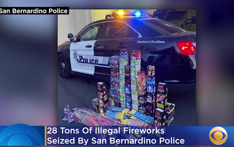 28 Tons Of Illegal Fireworks Seized By San Bernardino Police, County Fire