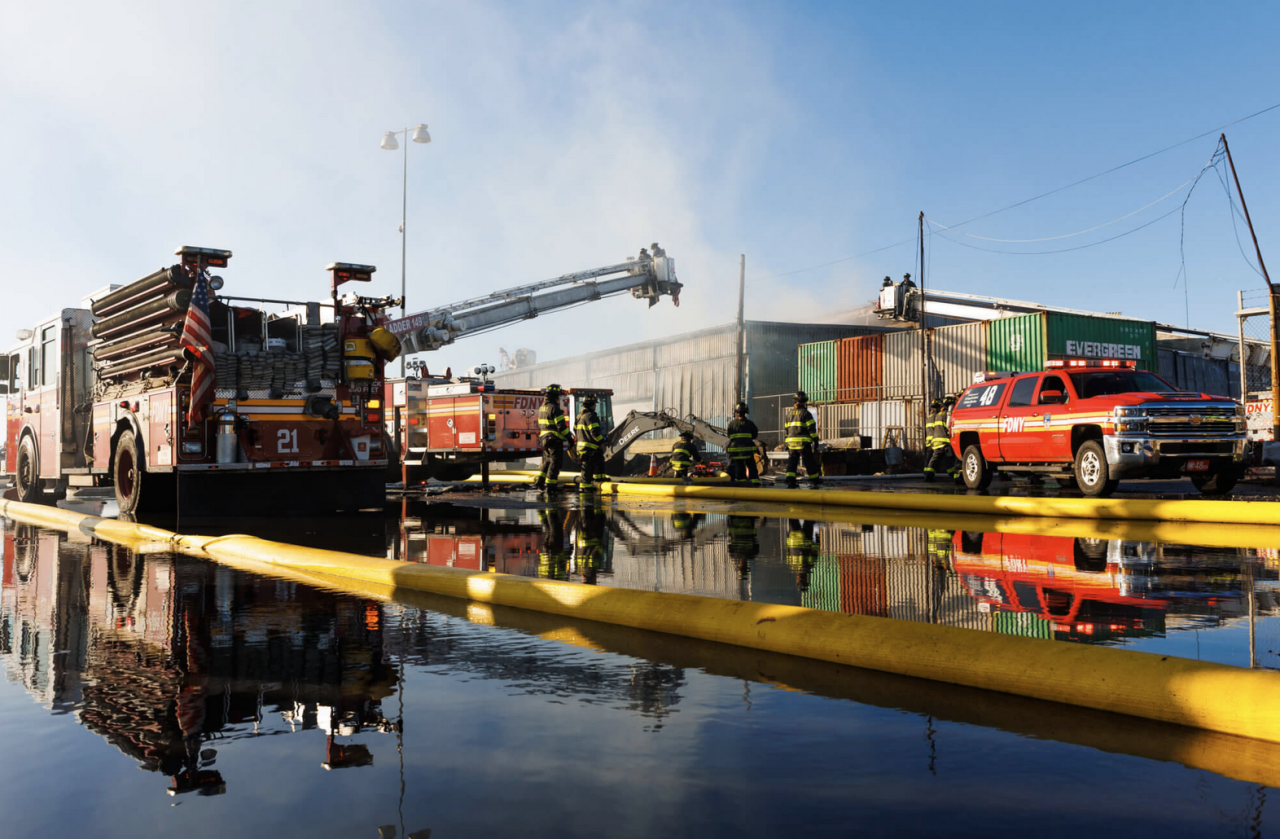 Eight barrels of evidence recovered from NYPD warehouse blaze, advocates still seek answers