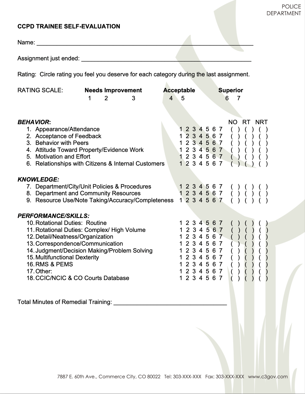 End of Phase Self-Evaluation