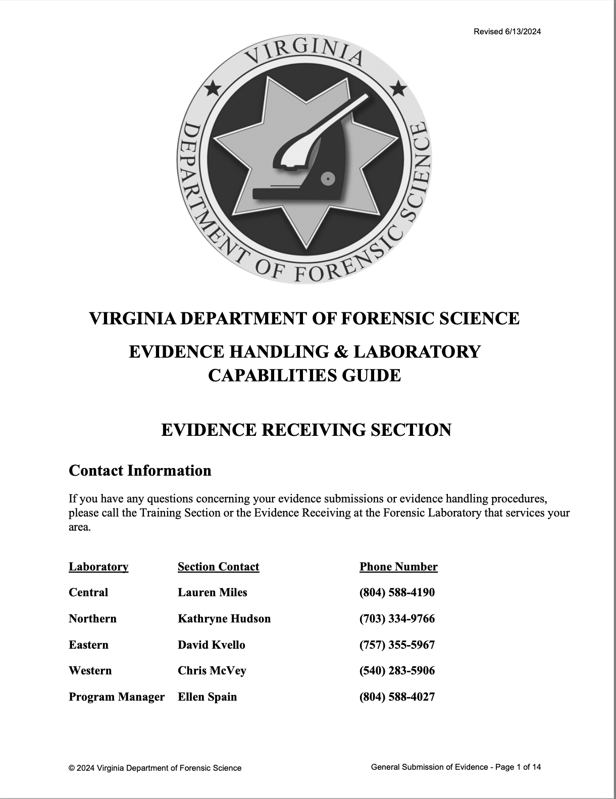 Gerneral Submission of Evidence-2024-Virginia